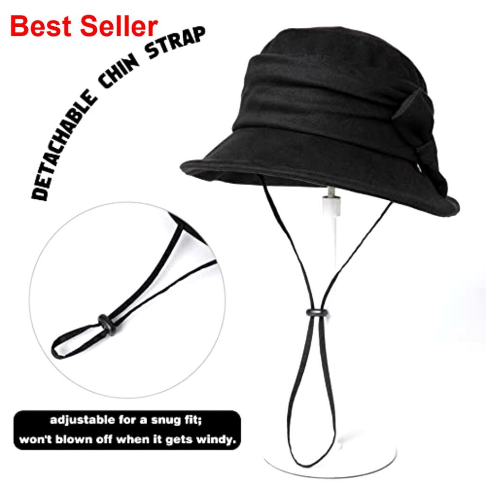 Polyester Blend Floppy Bucket Hat Packable Crusha… - image 4